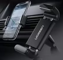 UGREEN 10422 automobilinis laikiklis ventiliacijos grotelėms, pasyvus, juodas