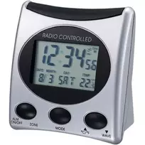 Skaitmeninis žadintuvas Technoline WT 221 sidabrinis 12/24h LCD