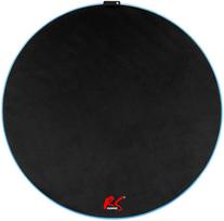 NanoRS RS171 žaidimų sėdynės kilimėlis su RGB apšvietimu, grindų kilimėlis po kėde, skersmuo 100 cm, Juodas
