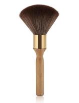 Large Barber Sweep Brush with Nylon Bristles and Wood Handle-Gentle Long-Handled Design for Haircut Cleaning Client Comfort