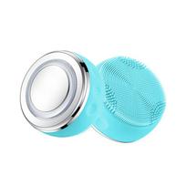 Silicone Face Cleaning Brush Spa Scrubber Massager Sonic Vibrating Facial Cleansing Brush mėlyna