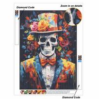 DIY Diamond Painting Canvas Colorful Floral Gentleman Design 5D Full Drill Art Creative Leisure Craft Home Decor For Wall Art Gift Round 20x30cm