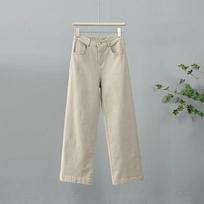 Women's Wide-leg Pants Spring Summer High Waist Korean Femme Trousers Design Sense Loose Ladies Casual Straight Pants M chaki