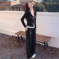 TonLion Women's Faux Two-Piece Wide-Leg Pants Set L juoda