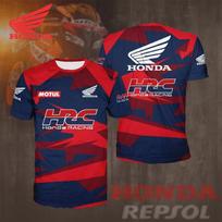 25-26 Honda HRC komandos lenktynių marškinėliai motociklų entuziastams Kvėpuojanti, prakaitą sugeriančia technologija Vasariniai dviračių sportiniai drabužiai vyrams 4XL