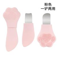 Silicone Cat Paw Facial Cleansing Brush Blackhead Remover Tool Skin Scraper For Acne Pore Cleaner Soft Manual Face Scrubber rožinė