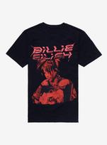 Billie Eilish Red Portrait Boyfriend Fit Girls T-Shirt Pure Cottons High-end Luxury Unisex Style S