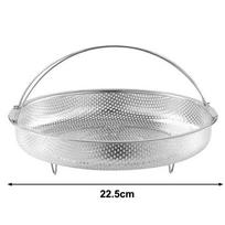 22.5cm 25.5cm Stainless Steel Pressure Cooker Basket Folding Food Steamer Healthy Meals for Family Dinner and Daily Cooking