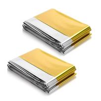 Outdoor Heat Sheet 2 Pieces Emergency Blanket Camping Climbing Survival 160cm×210cm auksas
