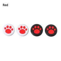 4 Pcs New Protector Cover Thumb Sticks Grips Controller Caps Silicone raudona