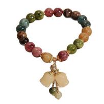 Tassel Orchid Flower  Bracelet Elastic Rope Women Bangle Trendy Colorful Beads Bracelet  Female spalvota