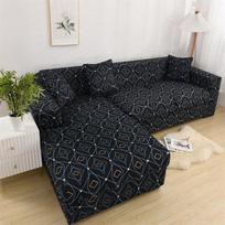 Elastic Sofa Cover Cat Pet Sofa Mat L -Shaped Sofa Slipcover For Living Room Armchair Covers Furniture Protector 2pcs Pillow covers brown