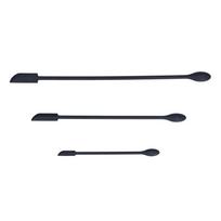 3pcs Spatula Food Grade Silicone Double Head Fruit Jam Cream Makeup Spatula for KitchenBlack