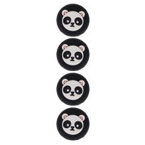 4pcs Thumb Grip Multipurpose Replacement Silicone Thumb Grip Caps for PS5 ControllerBlack juoda