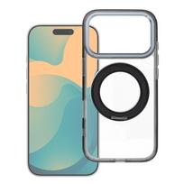 Case for iPhone 17 Pro Max / 18 Pro Max (low camera edge) with Circular Ring Stand, MagSafe compatible, black
