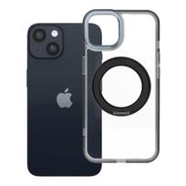 IPhone 14 case with circular ring stand, MagSafe compatible, black