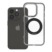 IPhone 14 Pro case with circular stand, MagSafe compatible, black