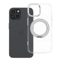 IPhone 15 Case with Circular Stand, MagSafe Compatible, Transparent