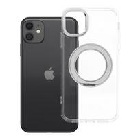 IPhone 11 Case with Circular Stand, MagSafe compatible, transparent frame