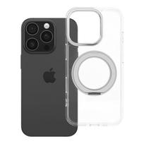 IPhone 16 Pro Case with Circular Stand, MagSafe Compatible, Transparent Frame