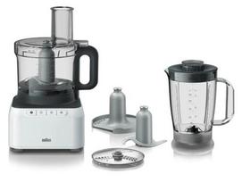 BRAUN FP3131WH food processor 800 W 2.1 L Grey, White