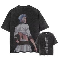 Japonų Anime BLEACH Grimmjow Jaegerjaque Spausdinti skalbti marškinėliai vyrams Kvėpuojantys marškinėliai Harajuku viršutiniai drabužiai S