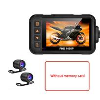 3-inch Motorcycle Dashcam, Waterproof, 720P Front Camera, 480P Rear Camera, Loop Recording, HD Night Vision Car Recorder 【1】Without Card juoda
