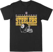 Philcos NFL Pittsburgh Steelers Logotipo Šalmas Juodi Marškinėliai S juoda