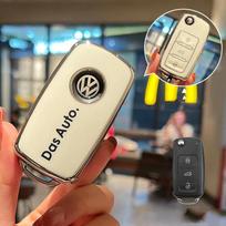 VW TPU Automobilio Išmaniojo Raktelio Dangtelis Dėklas Volkswagen VW POLO Tiguan Passat B5 B6 B7 Golf EOS Scirocco Jetta MK6 Octavia Ac