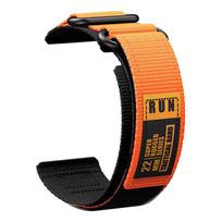 22 mm Velcro Nailono Laikrodžio Dirželis, skirtas Garmin Venu 4 3 2 45mm/D2 Air X15/Forerunner 570 47mm 265 255 Sportinis Pakeičiamas Dirželis 22mm orange