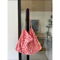 A Large-capacity, Laid-back Commuter Tote Bag and A Fashionable Single-shoulder Crossbody Bag rožinė
