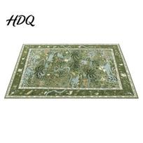 Carpet with Anti Skid Backing Ethnic Floral Area Rug Retro Boho Living XS A