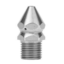 4 Hole Pipe Cleaning Nozzle Stainless Steel Drain Sewer Wash Jet  Sewer Cleaning