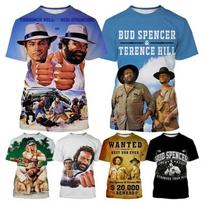 Hot Selling Movie Actors Terence Hill And Bud Spencer 3D Printed T-Shirt Men's Casual Short Sleeves Funny Cool Harajuku TShirts S