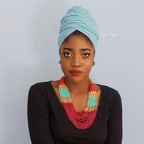 Custom Africa Women Head Scarf Knitting Headwrap Sego Headtie Gele African Fashion African Aso Oke Headtie 70*30inch(177.80*76.20cm) mėlyna