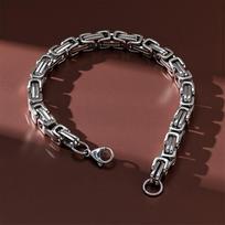 5mm 316L Stainless Steel Wide Hip Hop Bracelet Unisex Hand Chain Link Wristband Vintage Jewelry Gift for Boys And Girls
