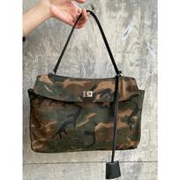 Large-capacity Handbag, Stylish Retro Motorcycle Crossbody Bag armijos žalia spalva