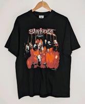 Vintage 1999 Slipknot Self Titled T-shirt Tee Metal Blue Grape NuMetal Mens XL M brown