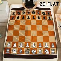 1Pc Chess Print Flannel Blanket,High quality Comfortable for All Seasons,Home Decor,Warmth and Comfort,Perfect for Christmas Gifts 80cm x 120cm