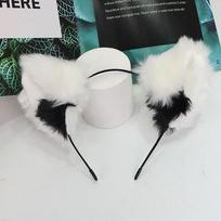 Plush Wash Face Make Up Women Hair Band Hair Accessories Cat Ear Headband Korean Style Head Hoop balta