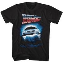 Back To The Future Movie Delorean Transporting Through Time Men's T Shirt L