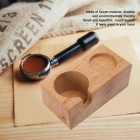 Solid Beech Wood Coffee Tamper Stand 51-58mm Compatibility Wooden Tamper Holder  For Home Barista 1#