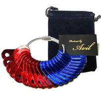 AVIL Aluminum Cord Slider Flexible Metal Fittings Set of 20 raudona