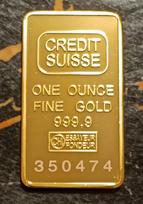 Replica Credit Suisse Ingot CREDIT SUISSU 24K Pure Gold Gold auksas