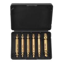 6pcs Drill Bit Screw Extractor Set HSS 4341 Stripped Screw Removal Tool  For Stripped Bolts