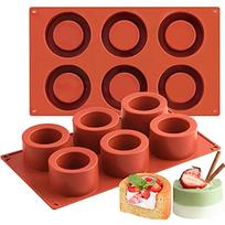 Silicone round Cake Mold 3D Tray for Baking Mousse Soap Kitchen Cooking Tools Cake Decorating Mould Baking Pan raudona