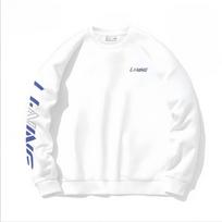 Li Ning Sweatshirts Unisex White Crew Neck Moderate AWCVD45-1 L