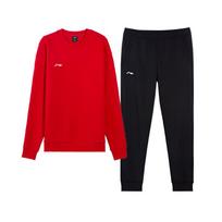 Li Ning Sweatshirt Sets Men's Crew Neck Thickened AWEV061-2 XL