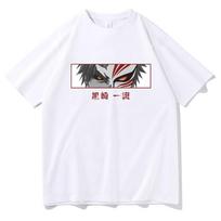 Bleach Ichigo Kurosaki Anime Manga marškinėliai Grafika Animaciniai filmai Vyrai Moteriški mados marškinėliai Vyriški Harajuku marškinėliai trumpomis rankovėmis XS balta