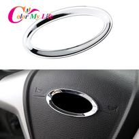 ABS Chrome automobilio vairo apdailos dangtelio logotipo žiedas, skirtas Ford Focus 2 3 MK2 MK3 MK4Kuga Fiesta Ecosport MONDEO Fusion